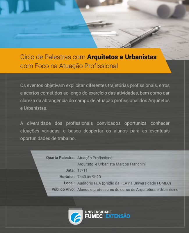 Cartaz palestra Marcos Franchini