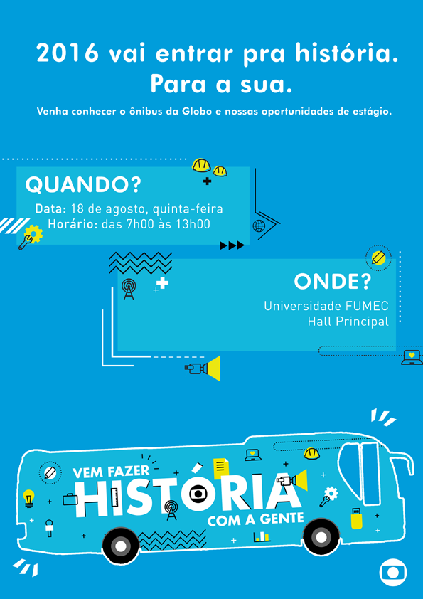 cartaz onibus TV GLOBO fumec