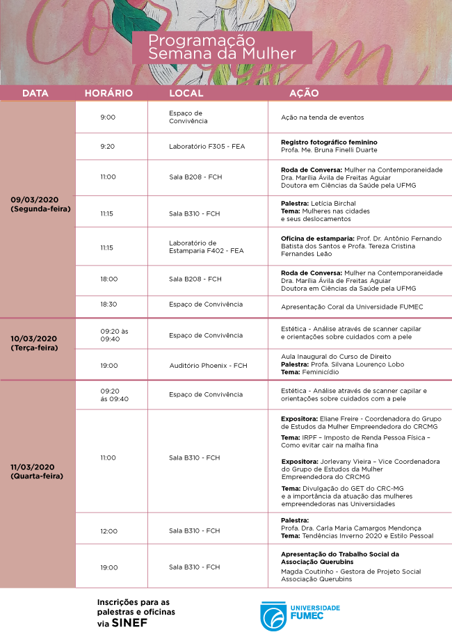 e mail programacao semana da mulher