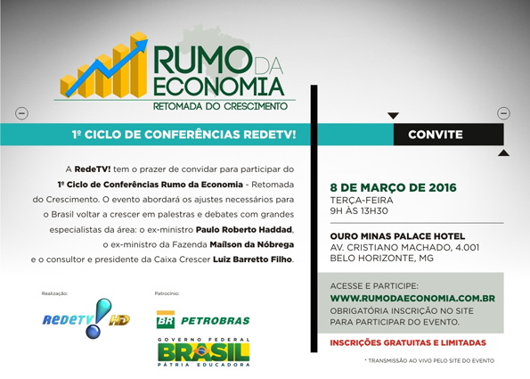 evento rede tv rumos da economia 08 de marco
