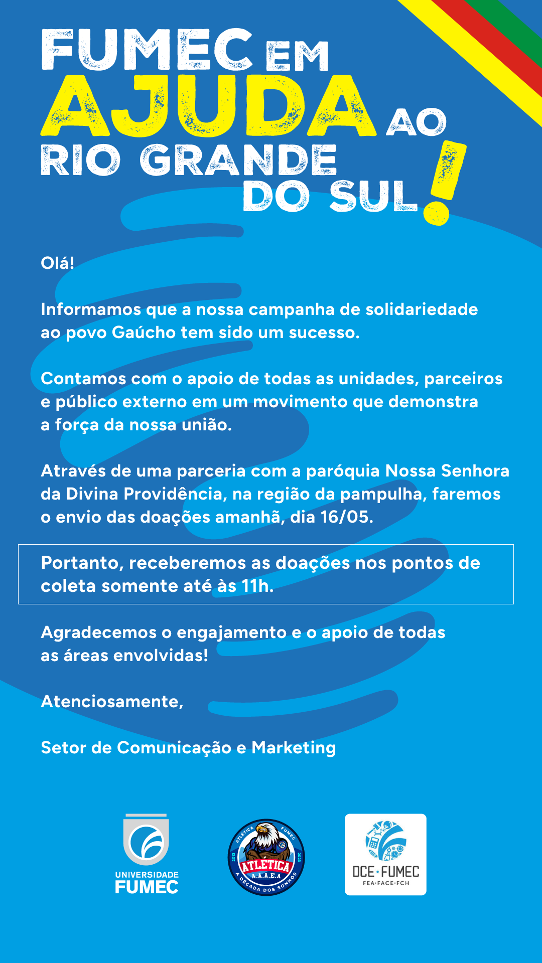 Campanha doacao RS site paroquia destino