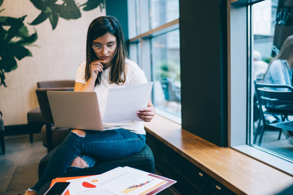 millennial woman prepare for exams in business sch 2023 12 19 20 56 55 utc