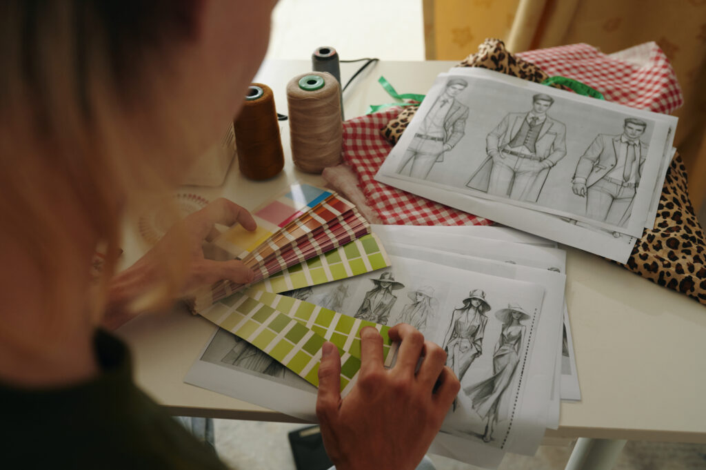 fashion designer choosing color for collection 2026 01 07 07 11 06 utc
